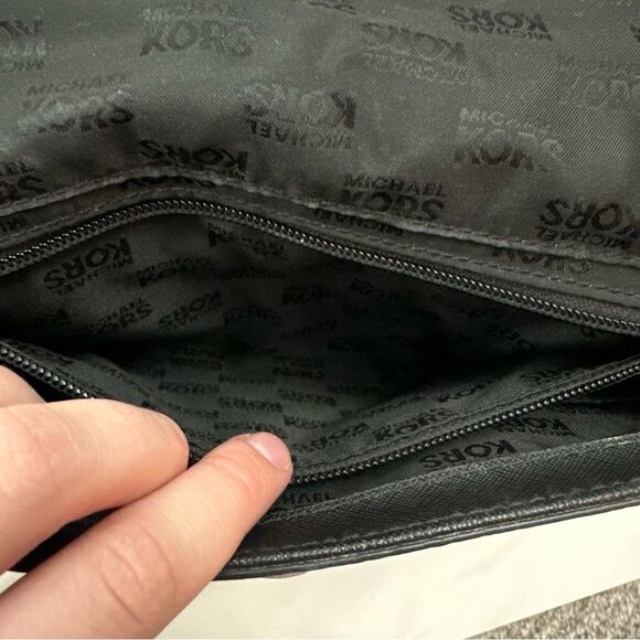 MICHAEL Michael Kors Pebbled Black Leather Callie Top Handle Bag - Picture 12 of 16